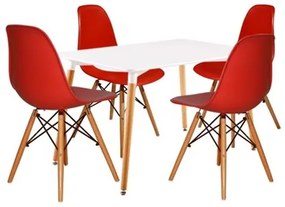ΣΕΤ ΤΡΑΠΕΖΑΡΙΑ 5Τ ΤΡΑΠΕΖΙ MINIMAL 120x80x73 cm-TWIST ΚΟΚΚΙΝ HM10080.04