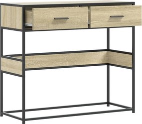 vidaXL Τραπέζι Κονσόλα Sonoma Δρυς 90x35x80 εκ. Επεξεργασμένο Ξύλο