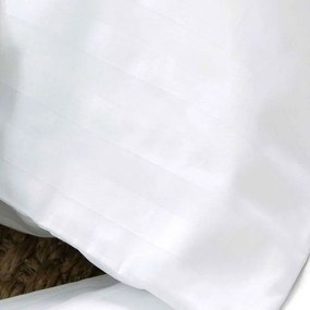 Μαξιλαροθήκη Ξενοδοχείου Φάκελος White 240 Κλωστές Σατέν Ρίγα 1cm 100% Βαμβάκι Πενιέ 52 X 73 52x73cm 100% Cotton Foam