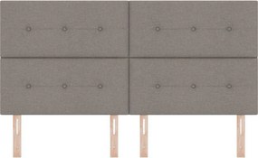 vidaXL Ρυθμιζόμενη Κρεβατοκεφαλή Taupe ύφασμα