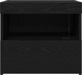 vidaXL Κομοδίνο Μαύρη Οξυά 50 x 40 x 45 cm Επεξεργασμένο ξύλο
