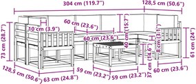 vidaXL Σειρά Καναπέ Εξωτερικού 6 τμχ.