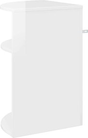 vidaXL End Table Υψηλής γυαλάδας λευκό 39,7 x 39,7 x 60 εκ