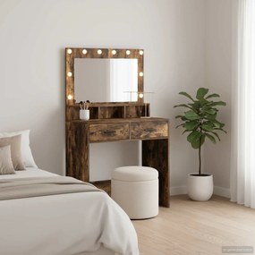 Τραπέζι περιποίησης με συρτάρι Καπνιστό Δρύς 79 x 41 x 135 εκ.