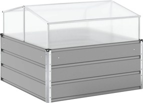 vidaXL Γλάστρα Ανοιχτό γκρι 100 x 100 x 77 cm Επικαλυμμένος Χάλυβας