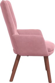 vidaXL Πολυθρόνα Ροζ 63 x 67 x 94 εκ. Βελούδο