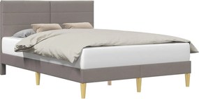 vidaXL Σκελετός Κρεβατιού Taupe 160 x 200 cm Ύφασμα