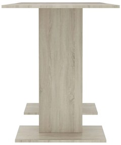 vidaXL Τραπεζαρία Λευκή / Sonoma Δρυς 110x60x75 εκ. από Μοριοσανίδα