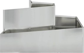 vidaXL Γλάστρα Κήπου Ασημί 80 x 80 x 50 εκ. Επικαλυμμένος Χάλυβας