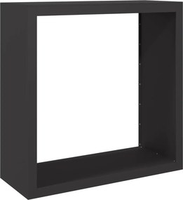 vidaXL Ράφι Καυσόξυλων Μαύρο 100x40x100 εκ. Ατσάλινο