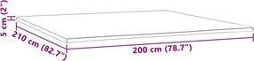 vidaXL Ανώστρωμα 200x210x5 εκ.