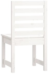 Καρέκλες Κήπου 2 τεμ. Λευκές 50x48x91,5 εκ. Μασίφ Ξύλο Πεύκου - Λευκό