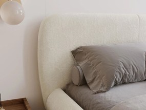 Επενδυμένο κρεβάτι Moe-Silver Gray-140 x 200