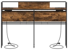 vidaXL Κεφαλάρι Αποθήκης Καπνιστή δρυς 120 cm Επεξεργασμένο ξύλο