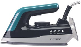 Σίδερο Beper P204CAL200, 2250W, Κεραμική πλάκα, Θερμοστάτης, Φίλτρο, Συνεχής κύκλος, Λευκό/Μπλε-Πράσινο