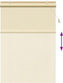 vidaXL Ρόλερ (στόρι) Φυσικό 130 x 220 εκ Μπαμπού