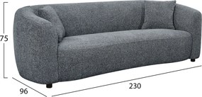 ΣΕΤ ΣΑΛΟΝΙ 2ΤΜΧ 3Θ+2Θ NORD HM10811.01 ΓΚΡΙ ΥΦΑΣΜΑ