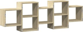 vidaXL Ραφιέρα Τοίχου Sonoma Δρυς 129x18x42 εκ. από Επεξεργ. Ξύλο