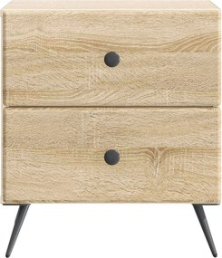 vidaXL Κομοδίνο 2 τεμ. Sonoma Δρυς 43 x 34,5 x 47,5 εκ
