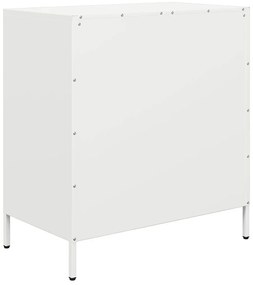 vidaXL Ντουλάπι Λευκό 68x39x73,5 εκ. από Χάλυβα Ψυχρής Έλασης