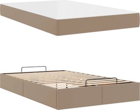 vidaXL Σκελετός κρεβατιού με στρώμα Άλλο 2 pcs Ώχρα PVC