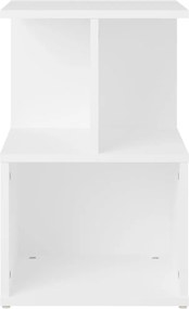 vidaXL Κομοδίνο Λευκό 35 x 35 x 55 εκ. από Επεξ. Ξύλο