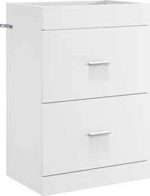 vidaXL Σετ Επίπλων Μπάνιου Λευκό 61 x 40 x 84,5 εκ Επεξεργασμένο Ξύλο
