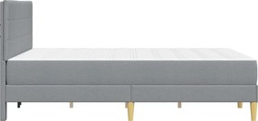 vidaXL Σκελετός Κρεβατιού Ανοιχτό γκρι 120 x 200 cm Πολυεστέρας