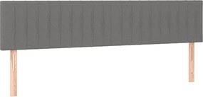 vidaXL Κρεβάτι Boxspring με Στρώμα Σκούρο Γκρι 120x190 εκ Υφασμάτινο