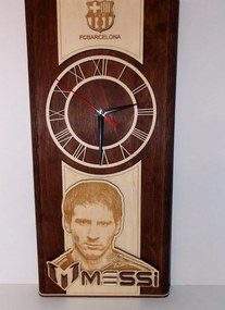 Intra απο ξύλο plywood 3mm-4mm πάχος – Χαραγμένο ξύλο κατακόρυφου ρολογιού τοίχου Lionel Messi 20x20 cm INTRAVECTRY-MY560992