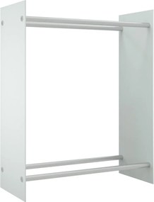 vidaXL Ράφι Καυσόξυλων Λευκό 80 x 35 x 100 εκ. από Ψημένο Γυαλί