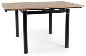 STÓŁ GD082 DĄB ARTISAN/CZARNY MAT 80(131)x80 DIOMMI-80-2774