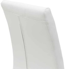 Καρέκλα Darrell pakoworld pu λευκό-βάση χρωμίου 42x49x106εκ