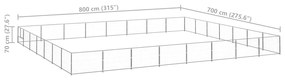 vidaXL Σπιτάκι Σκύλου Ασημί 56 μ² Ατσάλινο