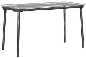 vidaXL Τραπέζι Κήπου Μαύρο 80 x 40 x 45 εκ. Πολυ ράταν