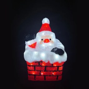 ACRYLIC CHIMNEY SANTA 50 LED ΛΕΥΚΑ IP44 23,5*23,5*35cm  30cm ΚΑΛ. ACA X08502231