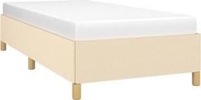 vidaXL Σκελετός Κρεβατιού Χωρίς Στρώμα Κρεμ 100 x 200 εκ. Υφασμάτινο