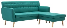 vidaXL Καναπές Γωνιακός Πράσινος 171,5 x 138 x 81,5 εκ. Υφασμάτινος