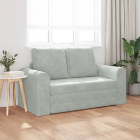 vidaXL Καναπές Κρεβάτι 2 σε 1 Ανοιχτό Γκρι 148x71x83 cm Βελούδο