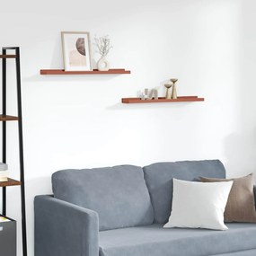 Ράφι Τοίχου 2 pcs Κόκκινο 60 x 9 x 3 cm Επεξεργασμένο ξύλο