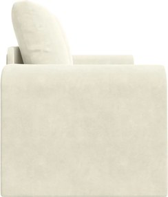 vidaXL Κρεβάτι καναπές 60cm Κρεμ Βελούδο