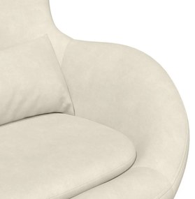 vidaXL Κάθισμα-αυγό Κρεμ 63 x 73 x 90 εκ Βελούδο