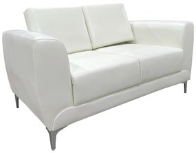 Καναπές Τριθέσιος ArteLibre ELFRIC Λευκό PU 190x81x81cm