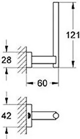 Εφεδρική χαρτοθήκη Grohe New Cube