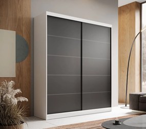 Ντουλάπα Verano 180 συρόμενη -Leuko-Mauro