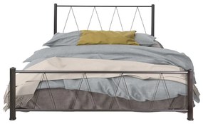 Κρεβάτι Μεταλλικό Ios Καφέ Σφυρήλατο, 140x200 εκ.