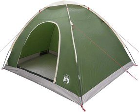 vidaXL Σκηνή Camping 4 ατόμων Πράσινο 185T Πολυεστέρας με επικάλυψη PU