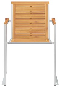 vidaXL Καρέκλες Κήπου 6 τεμ. από Μασίφ Ξύλο Teak με Μαξιλάρια