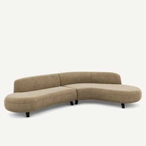 Γωνιακός καναπές από βελούδο stonewashed, Rosebury