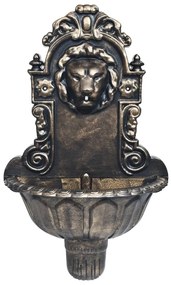 vidaXL Σιντριβάνι Τοίχου Μπρονζέ με Θέμα Κεφάλι Λιονταριού